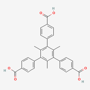 molecular formula C30H24O6 B2535004 Ácido 5'-(4-carboxifenil)-2',4',6'-trimetil-[1,1':3',1''-terfenil]-4,4''-dicarboxílico CAS No. 1246562-60-6