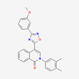 2-(3,4-dimethylphenyl)-4-[3-(3-methoxyphenyl)-1,2,4-oxadiazol-5-yl]isoquinolin-1(2H)-one