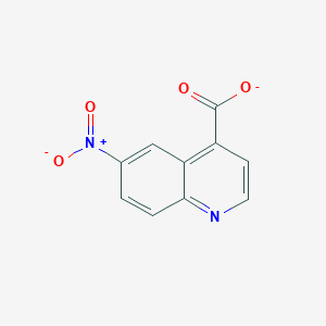 molecular formula C10H5N2O4- B253501 6-Nitro-4-quinolinecarboxylate 
