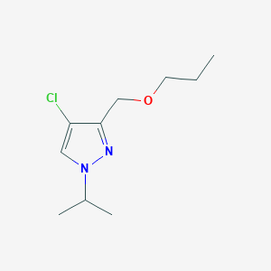 molecular formula C10H17ClN2O B2535018 4-chloro-1-isopropyl-3-(propoxymethyl)-1H-pyrazole CAS No. 1856099-22-3