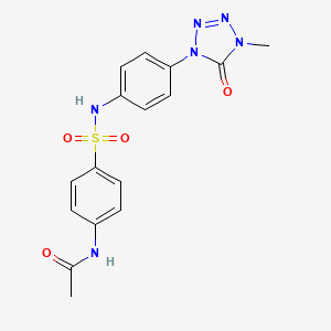 molecular formula C16H16N6O4S B2535042 N-(4-(N-(4-(4-methyl-5-oxo-4,5-dihydro-1H-tetrazol-1-yl)phenyl)sulfamoyl)phenyl)acetamide CAS No. 1396815-07-8