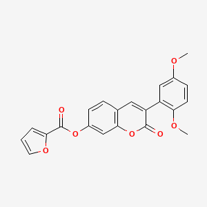 molecular formula C22H16O7 B2535045 3-(2,5-dimethoxyphenyl)-2-oxo-2H-chromen-7-yl furan-2-carboxylate CAS No. 864762-63-0