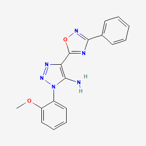 molecular formula C17H14N6O2 B2535047 1-(2-methoxyphenyl)-4-(3-phenyl-1,2,4-oxadiazol-5-yl)-1H-1,2,3-triazol-5-amine CAS No. 892760-48-4
