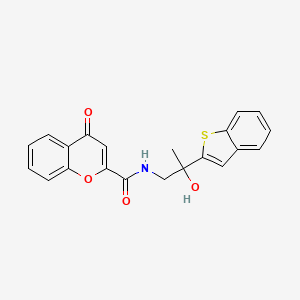 molecular formula C21H17NO4S B2535049 N-(2-(benzo[b]thiophen-2-yl)-2-hydroxypropyl)-4-oxo-4H-chromene-2-carboxamide CAS No. 2034242-64-1