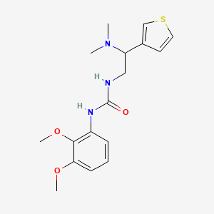 molecular formula C17H23N3O3S B2535050 1-(2,3-Dimethoxyphenyl)-3-(2-(dimethylamino)-2-(thiophen-3-yl)ethyl)urea CAS No. 1172514-86-1