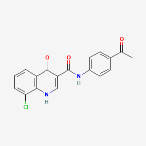 molecular formula C18H13ClN2O3 B2535051 N-(4-acetylphenyl)-8-chloro-4-hydroxyquinoline-3-carboxamide CAS No. 951971-06-5