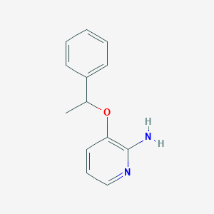 molecular formula C13H14N2O B2535066 3-(1-Phenylethoxy)pyridin-2-amine CAS No. 81066-64-0