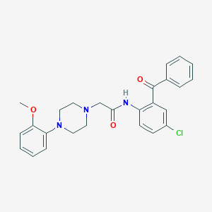 molecular formula C26H26ClN3O3 B2535074 N-(2-benzoyl-4-chlorophenyl)-2-[4-(2-methoxyphenyl)piperazin-1-yl]acetamide CAS No. 852538-40-0