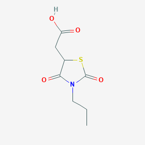 molecular formula C8H11NO4S B2535083 (2,4-Dioxo-3-propyl-1,3-thiazolidin-5-YL)acetic acid CAS No. 685861-79-4