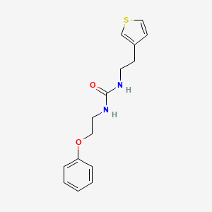 molecular formula C15H18N2O2S B2535085 1-(2-Phenoxyethyl)-3-(2-(thiophen-3-yl)ethyl)urea CAS No. 1396633-27-4