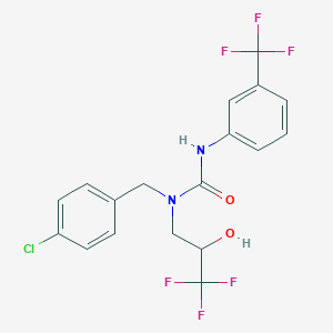 N-(4-chlorobenzyl)-N-(3,3,3-trifluoro-2-hydroxypropyl)-N'-[3-(trifluoromethyl)phenyl]urea