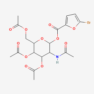 molecular formula C19H22BrNO11 B2535090 [3-Acetamido-4,5-diacetyloxy-6-(acetyloxymethyl)oxan-2-yl] 5-bromofuran-2-carboxylate CAS No. 1094864-24-0