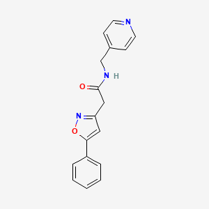 molecular formula C17H15N3O2 B2535098 2-(5-phenylisoxazol-3-yl)-N-(pyridin-4-ylmethyl)acetamide CAS No. 952975-12-1