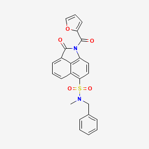 N-benzyl-1-(furan-2-carbonyl)-N-methyl-2-oxo-1,2-dihydrobenzo[cd]indole-6-sulfonamide
