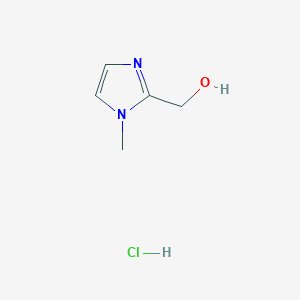 molecular formula C5H9ClN2O B2535104 (1-methyl-1H-imidazol-2-yl)methanol hydrochloride CAS No. 718642-27-4