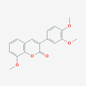 molecular formula C18H16O5 B2535105 3-(3,4-dimethoxyphenyl)-8-methoxy-2H-chromen-2-one CAS No. 54208-22-9