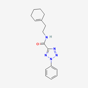 molecular formula C16H19N5O B2535108 N-(2-(cyclohex-1-en-1-yl)ethyl)-2-phenyl-2H-tetrazole-5-carboxamide CAS No. 1396847-82-7
