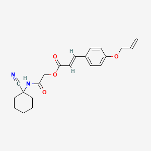 molecular formula C21H24N2O4 B2535112 [2-[(1-cyanocyclohexyl)amino]-2-oxoethyl] (E)-3-(4-prop-2-enoxyphenyl)prop-2-enoate CAS No. 926124-13-2