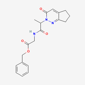 benzyl 2-(2-(3-oxo-3,5,6,7-tetrahydro-2H-cyclopenta[c]pyridazin-2-yl)propanamido)acetate
