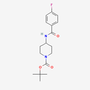molecular formula C17H23FN2O3 B2535122 tert-Butyl 4-(4-fluorobenzamido)piperidine-1-carboxylate CAS No. 913634-42-1