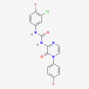 molecular formula C17H11ClF2N4O2 B2535126 2-{[1-(5-chloro-2-methylphenyl)-6-oxo-1,6-dihydropyridazin-3-yl]oxy}-N-cyclopentylpropanamide CAS No. 1207000-38-1