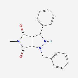 molecular formula C19H19N3O2 B2535127 1-苄基-5-甲基-3-苯基-八氢吡咯并[3,4-c]吡唑-4,6-二酮 CAS No. 1005062-09-8