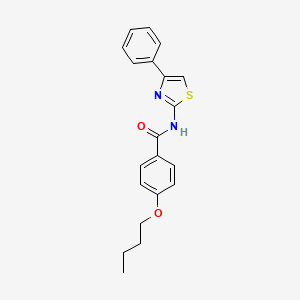 molecular formula C20H20N2O2S B2535129 4-butoxy-N-(4-phenyl-1,3-thiazol-2-yl)benzamide CAS No. 317338-27-5