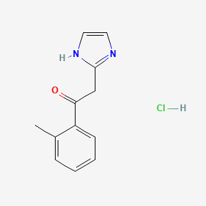molecular formula C12H13ClN2O B2535139 2-(1H-咪唑-2-基)-1-(2-甲基苯基)乙酮盐酸盐 CAS No. 1252206-09-9