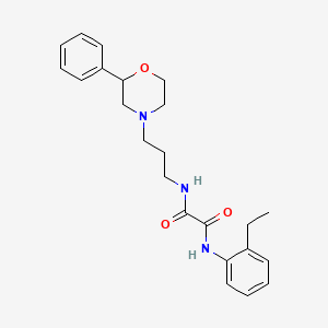 molecular formula C23H29N3O3 B2535140 N1-(2-ethylphenyl)-N2-(3-(2-phenylmorpholino)propyl)oxalamide CAS No. 954084-47-0