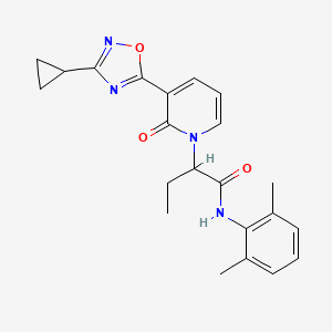 2-[3-(3-cyclopropyl-1,2,4-oxadiazol-5-yl)-2-oxopyridin-1(2H)-yl]-N-(2,6-dimethylphenyl)butanamide