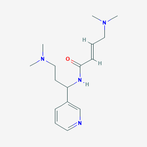 molecular formula C16H26N4O B2535144 (E)-4-(Dimethylamino)-N-[3-(dimethylamino)-1-pyridin-3-ylpropyl]but-2-enamide CAS No. 2411322-72-8
