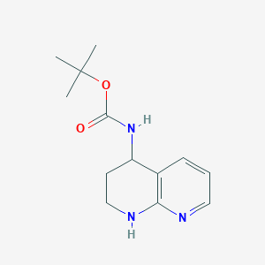 Tert-butyl N-(1,2,3,4-tetrahydro-1,8-naphthyridin-4-yl)carbamate