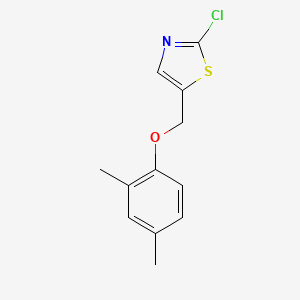 molecular formula C12H12ClNOS B2535153 2-Chloro-5-[(2,4-dimethylphenoxy)methyl]-1,3-thiazole CAS No. 303987-44-2