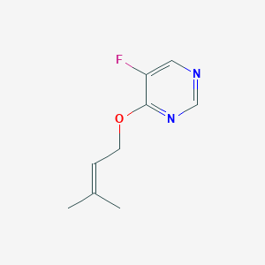 molecular formula C9H11FN2O B2535164 5-Fluoro-4-(3-methylbut-2-enoxy)pyrimidine CAS No. 2380072-14-8