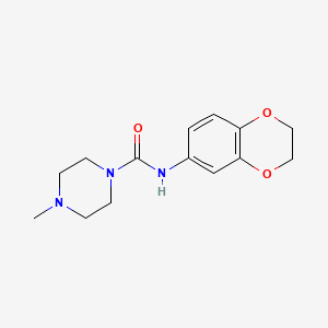 molecular formula C14H19N3O3 B2535171 N-(2,3-二氢-1,4-苯并二氧杂环-6-基)-4-甲基四氢-1(2H)-吡嗪甲酰胺 CAS No. 865659-60-5