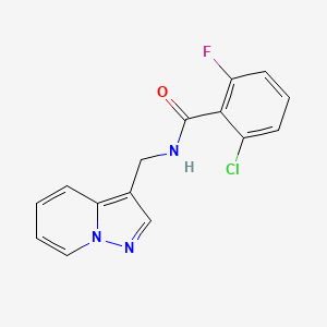 2-chloro-6-fluoro-N-(pyrazolo[1,5-a]pyridin-3-ylmethyl)benzamide