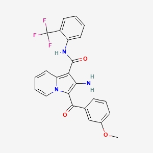 2-amino-3-(3-methoxybenzoyl)-N-[2-(trifluoromethyl)phenyl]indolizine-1-carboxamide