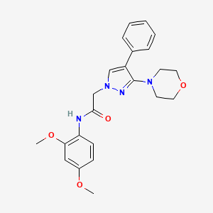 molecular formula C23H26N4O4 B2535191 N-(2,4-dimethoxyphenyl)-2-(3-morpholino-4-phenyl-1H-pyrazol-1-yl)acetamide CAS No. 1286699-29-3