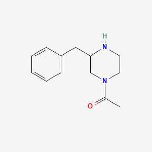 molecular formula C13H18N2O B2535192 1-(3-Benzylpiperazin-1-yl)ethan-1-one CAS No. 1267896-31-0