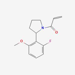 1-[2-(2-Fluoro-6-methoxyphenyl)pyrrolidin-1-yl]prop-2-en-1-one