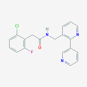 molecular formula C19H15ClFN3O B2535199 N-([2,3'-联吡啶]-3-基甲基)-2-(2-氯-6-氟苯基)乙酰胺 CAS No. 2034247-49-7