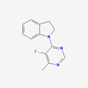molecular formula C13H12FN3 B2535211 1-(5-Fluoro-6-methylpyrimidin-4-yl)-2,3-dihydroindole CAS No. 2415563-92-5