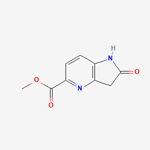 molecular formula C9H8N2O3 B2535213 4-Aza-2-oxindole-5-carboxylic acid methyl ester CAS No. 1190311-14-8