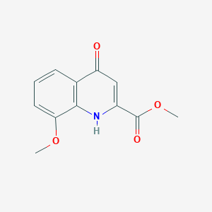 molecular formula C12H11NO4 B2535214 Methyl 4-hydroxy-8-methoxyquinoline-2-carboxylate CAS No. 4008-46-2; 7101-90-8