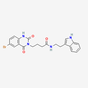 molecular formula C22H21BrN4O3 B2535220 4-(6-bromo-2,4-dioxo-1H-quinazolin-3-yl)-N-[2-(1H-indol-3-yl)ethyl]butanamide CAS No. 892286-65-6