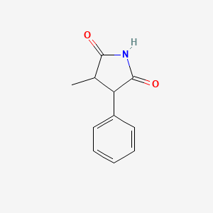 molecular formula C11H11NO2 B2535222 3-Methyl-4-phenyl-pyrrolidine-2,5-dione CAS No. 10137-40-3