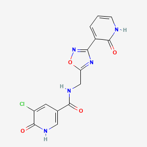 B2535227 5-chloro-6-hydroxy-N-((3-(2-oxo-1,2-dihydropyridin-3-yl)-1,2,4-oxadiazol-5-yl)methyl)nicotinamide CAS No. 1904185-56-3