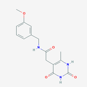 molecular formula C15H17N3O4 B2535228 N-(3-methoxybenzyl)-2-(6-methyl-2,4-dioxo-1,2,3,4-tetrahydropyrimidin-5-yl)acetamide CAS No. 1173044-99-9