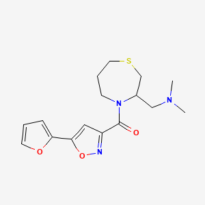 (3-((Dimethylamino)methyl)-1,4-thiazepan-4-yl)(5-(furan-2-yl)isoxazol-3-yl)methanone