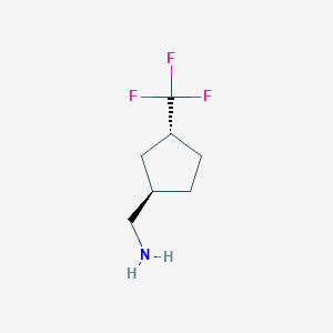 molecular formula C7H12F3N B2535239 [(1R,3R)-3-(Trifluoromethyl)cyclopentyl]methanamine CAS No. 2503155-21-1